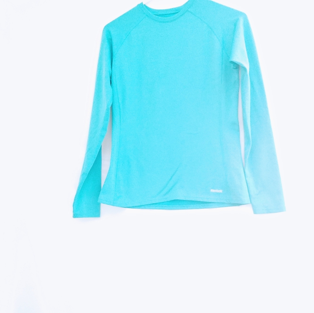 Reebok Play Dry Blue Womens Size Medium Long Sleeve Shirt